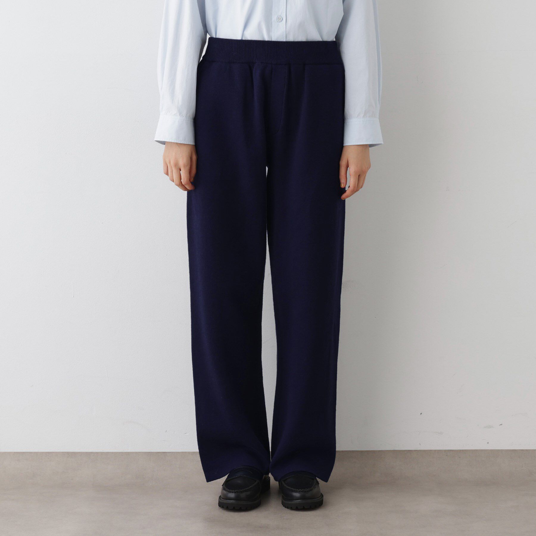 Dessin「【ウエストゴム／洗える】コットンニットリラクシーパンツ」|その他|