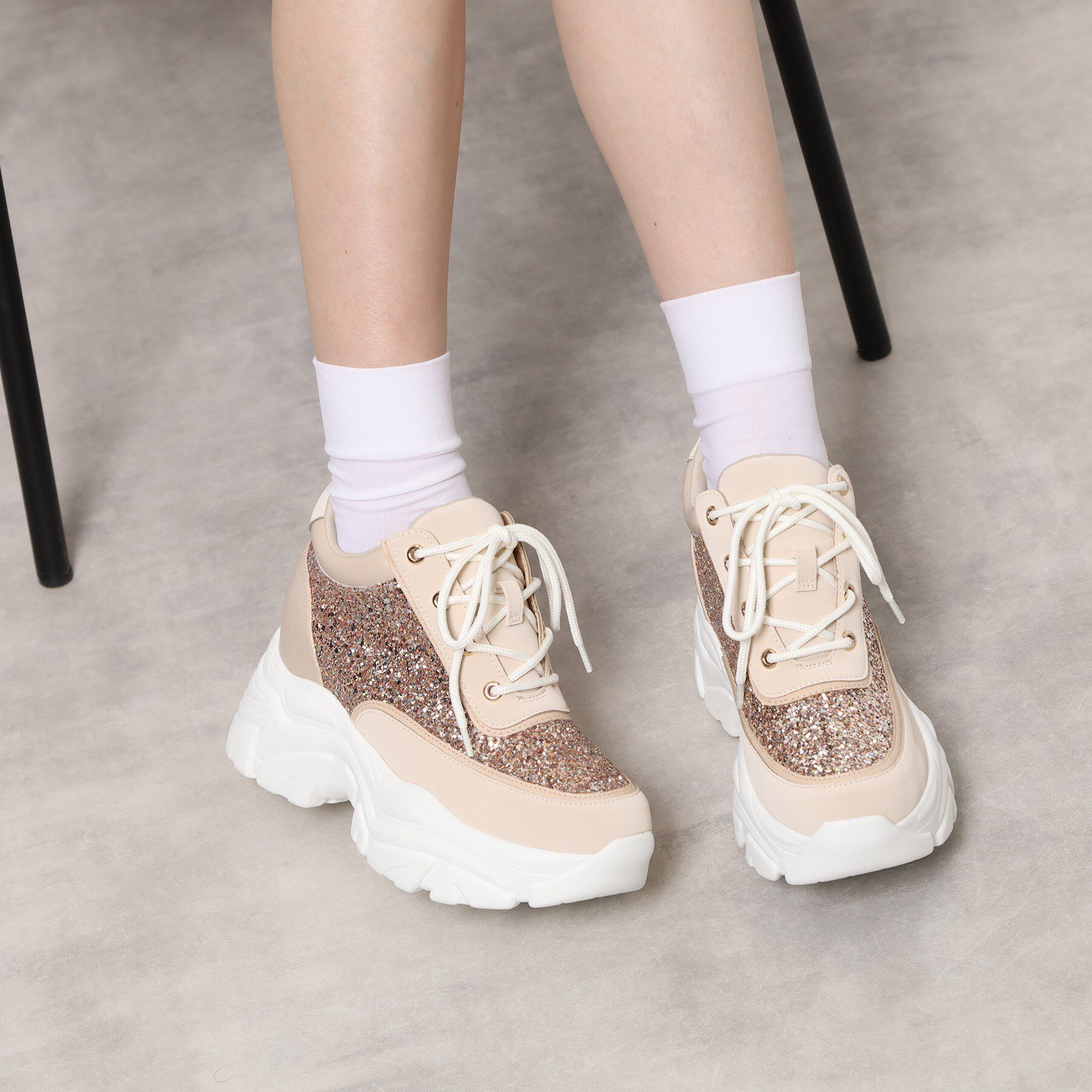 ESPERANZA「きゅんフィットインソールスニーカー」|スニーカー|ゴールド(007)