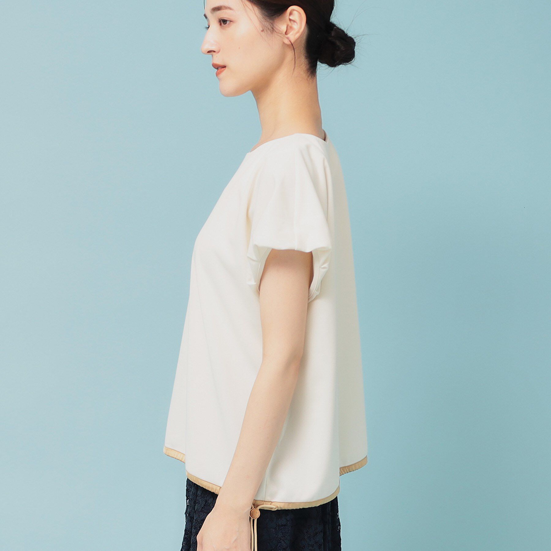 SunaUna「【ドロスト使い】ギャザートップス」|Tシャツ・カットソー|