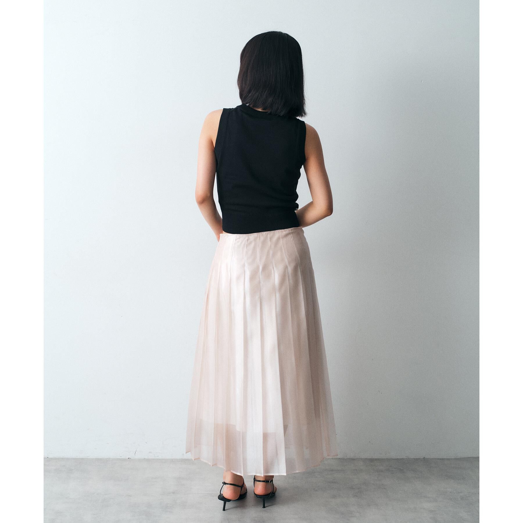 CODE A「shiny sheer pleated skirt」|スカート|
