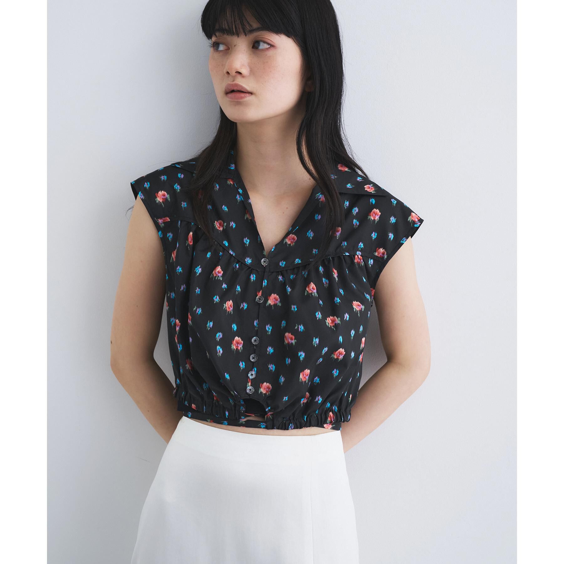 CODE A「flower Vneck pullover」|シャツ・ブラウス|