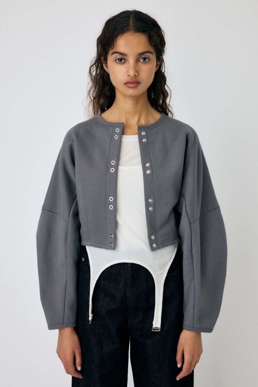 MOUSSY「CURVE SLEEVE TERRY カーディガン」|カーディガン|GRY