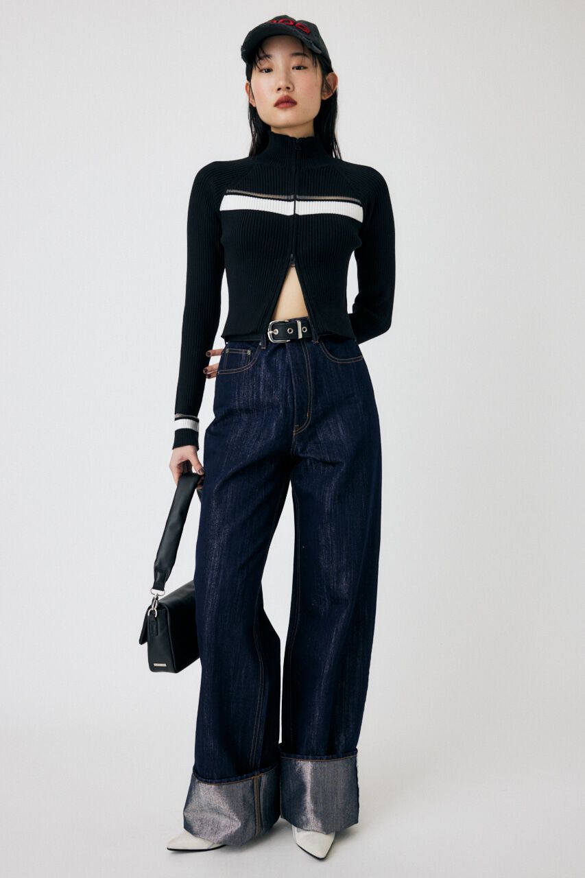 MOUSSY「W ZIP TRUCK ニット」|ニット・セーター|