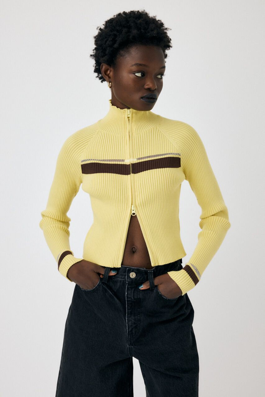 MOUSSY「W ZIP TRUCK ニット」|ニット・セーター|