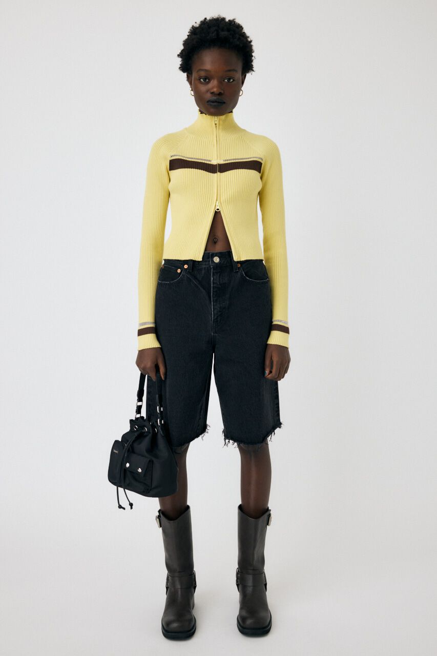 MOUSSY「W ZIP TRUCK ニット」|ニット・セーター|