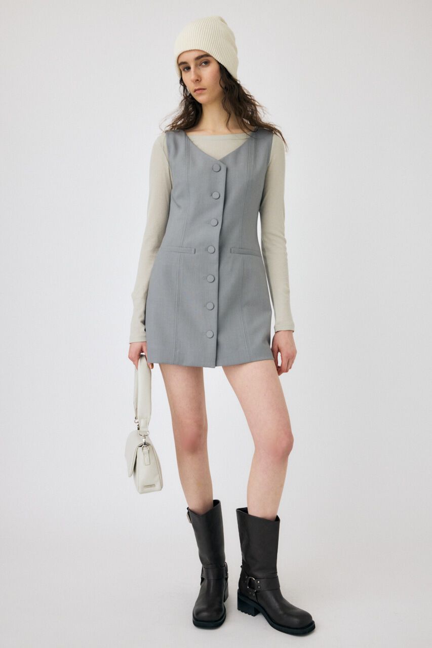 MOUSSY「VEST MINI ドレス」|ワンピース|