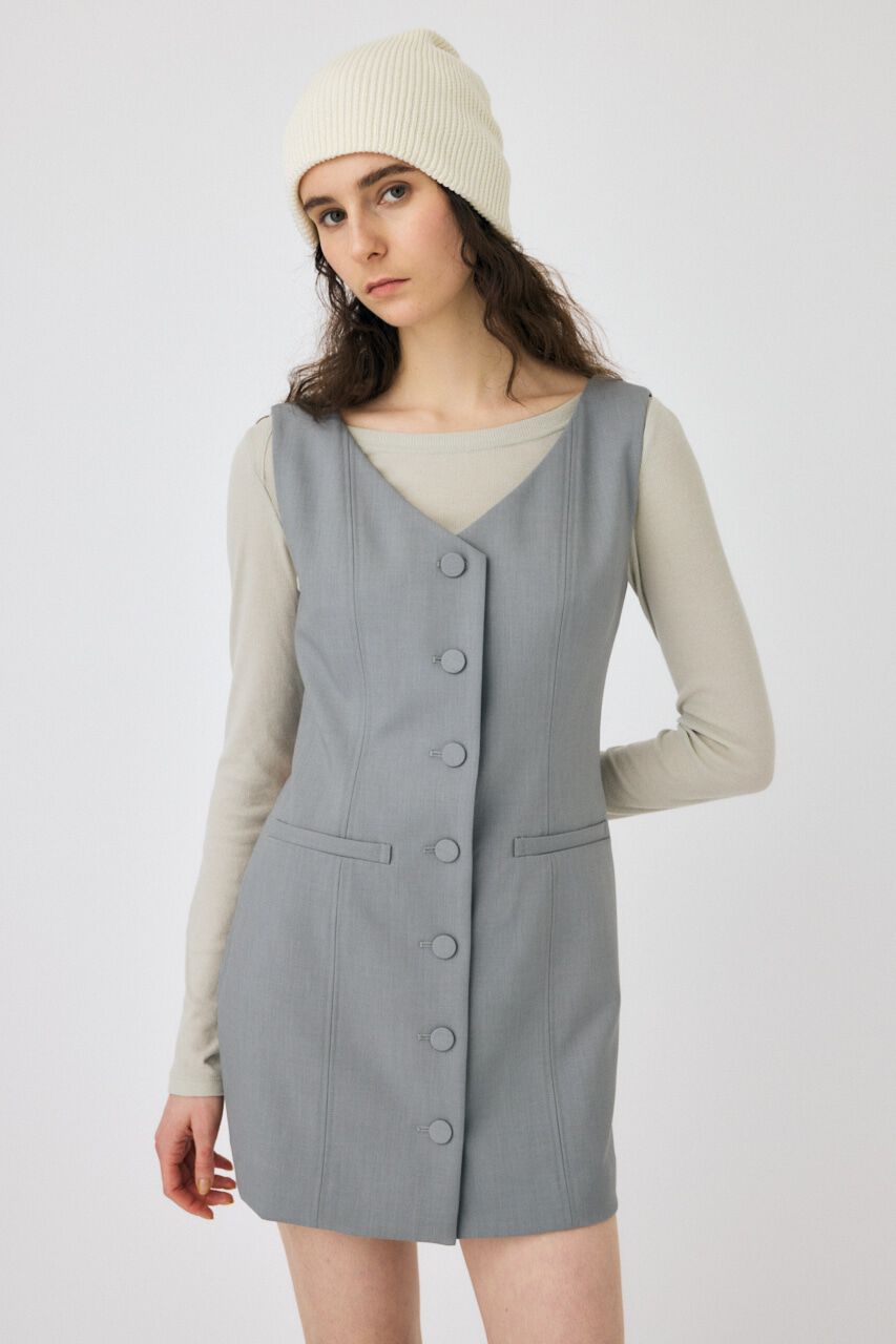 MOUSSY「VEST MINI ドレス」|ワンピース|
