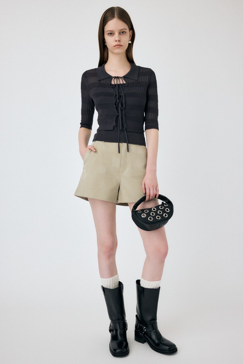 MOUSSY「F/LEATHER ショーツ」|その他|L/BEG1