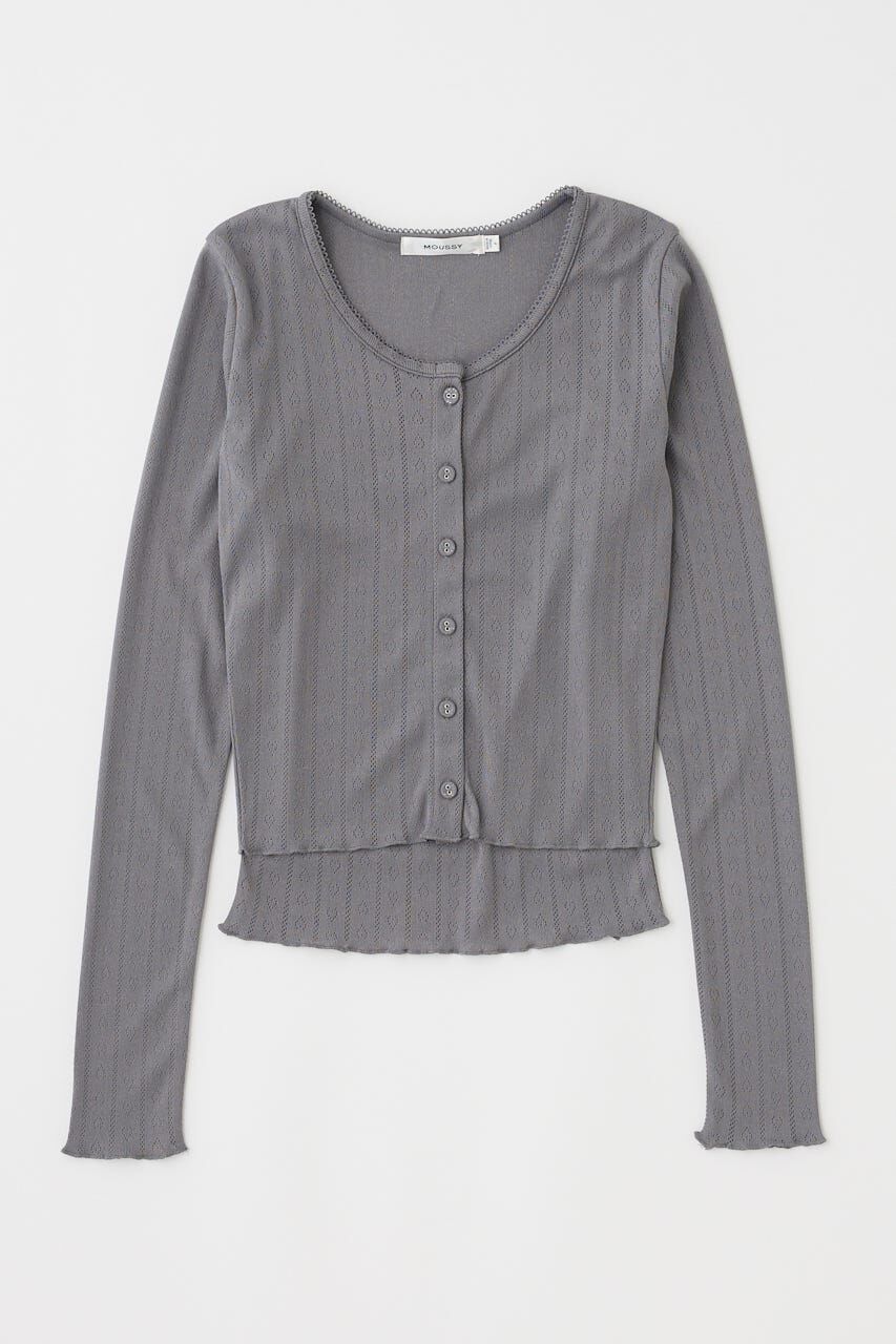 MOUSSY「EYELET U-NECK カーデ & キャミ」|Tシャツ・カットソー|