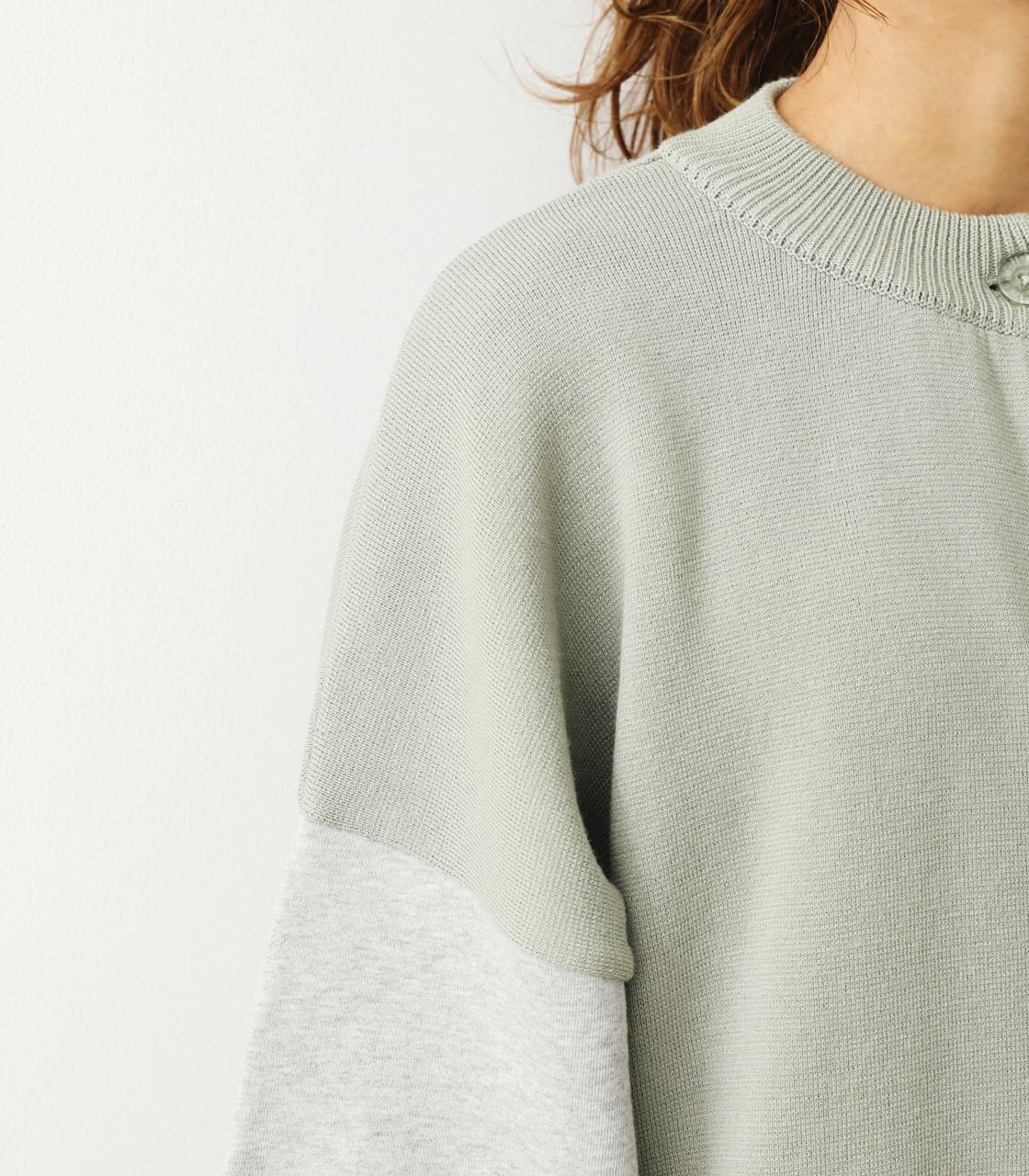 RODEO CROWNS「(WEB限定)裏毛ドッキングニットカーディガン」|カーディガン|