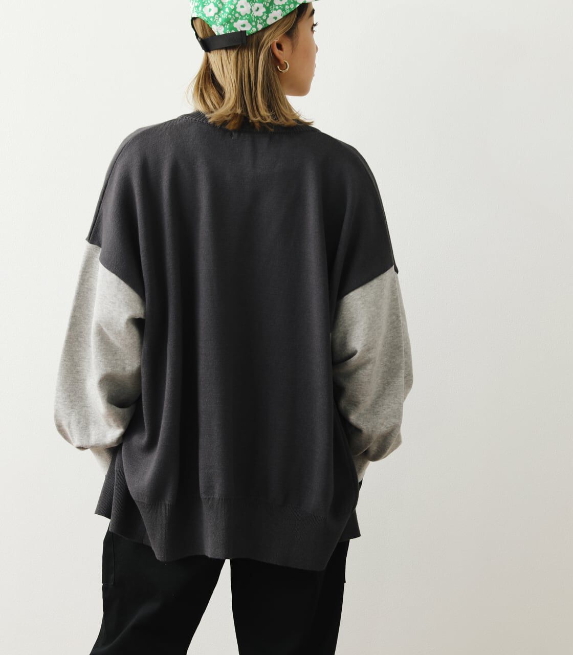 RODEO CROWNS「(WEB限定)裏毛ドッキングニットカーディガン」|カーディガン|