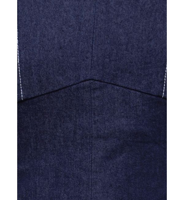 CALNAMUR「WAIST SHAPE DENIM OP/ウエストシェイプデニムワンピース」|ワンピース|