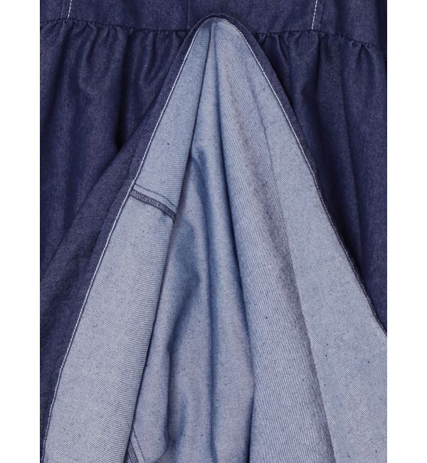 CALNAMUR「WAIST SHAPE DENIM OP/ウエストシェイプデニムワンピース」|ワンピース|