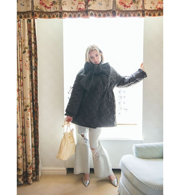 CALNAMUR「マフラー付きパフコート」|その他|