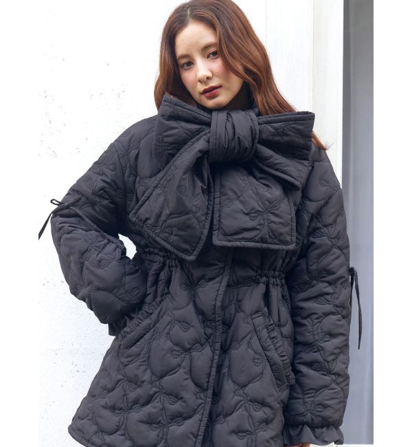 CALNAMUR「マフラー付きパフコート」|その他|