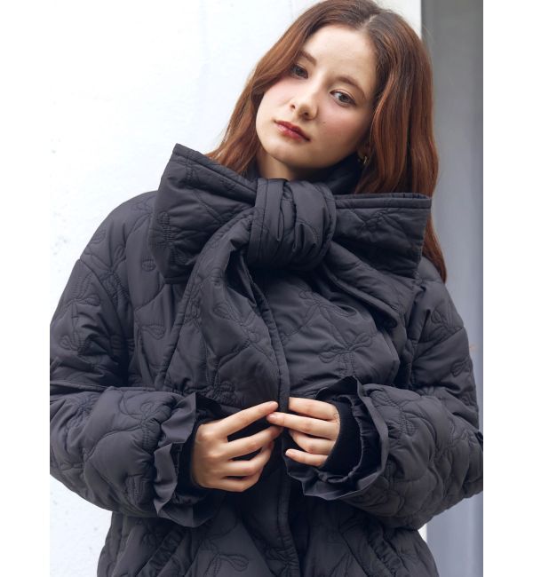 CALNAMUR「マフラー付きパフコート」|その他|