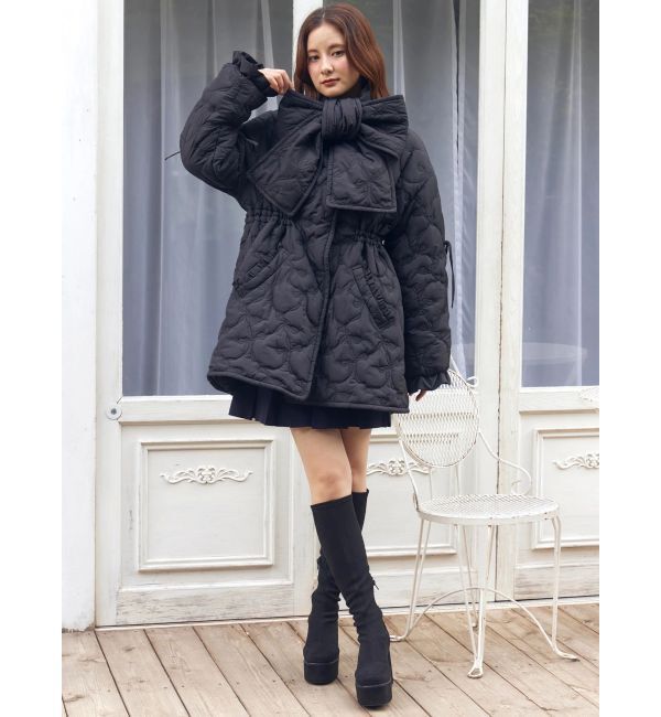 CALNAMUR「マフラー付きパフコート」|その他|