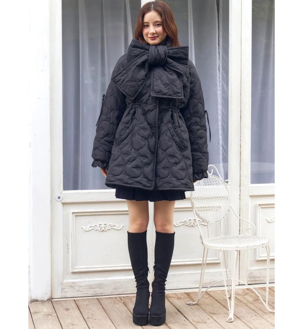 CALNAMUR「マフラー付きパフコート」|その他|