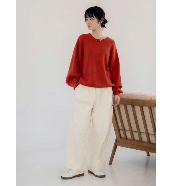 Ungrid「カシミヤ混スムース編みルーズニット」|ニット・セーター|