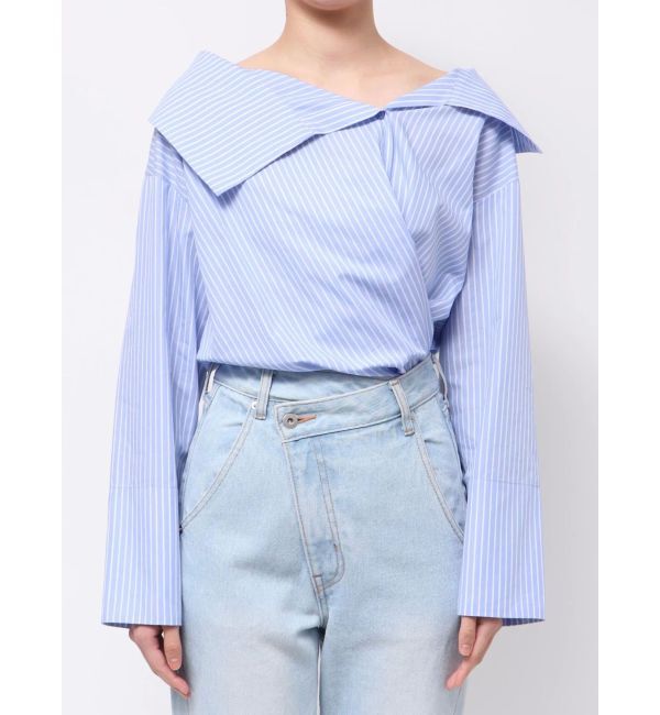 LAGUNAMOON「アシンメトリーカラーカシュクールシャツ」|シャツ・ブラウス|