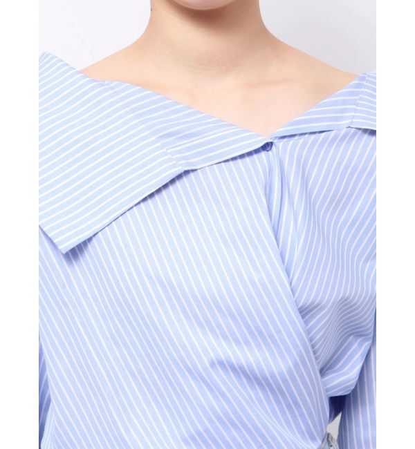 LAGUNAMOON「アシンメトリーカラーカシュクールシャツ」|シャツ・ブラウス|