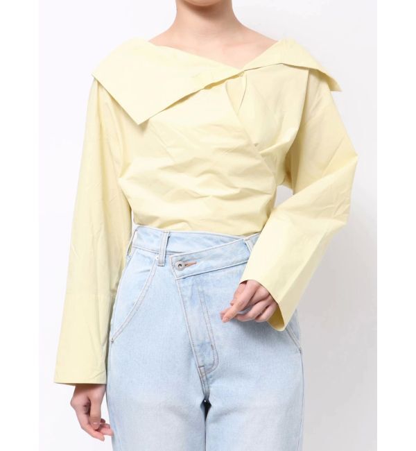 LAGUNAMOON「アシンメトリーカラーカシュクールシャツ」|シャツ・ブラウス|