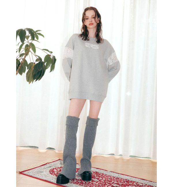 EVRIS「レースEmbroideryスウェットトップス」|スウェット・ジャージ|