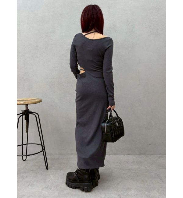 EVRIS「カッティングリブロングワンピース」|ワンピース|