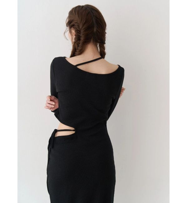 EVRIS「カッティングリブロングワンピース」|ワンピース|