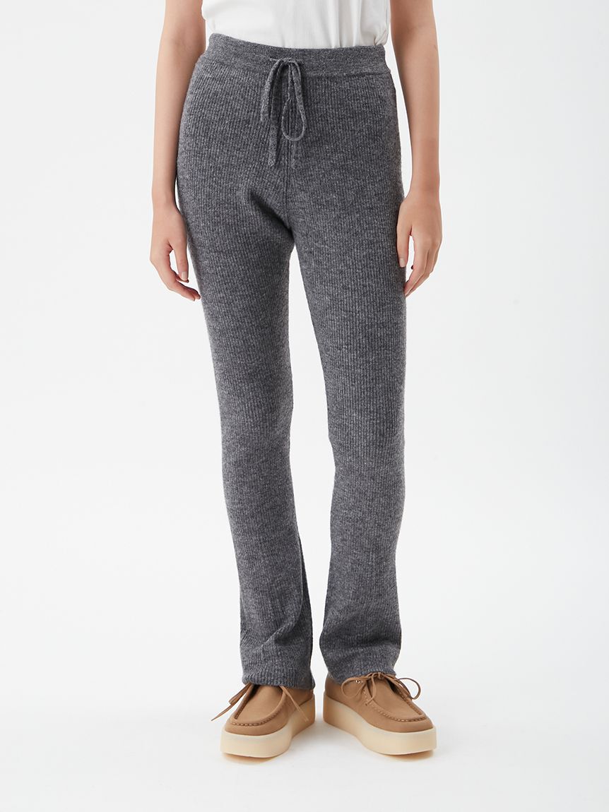 Mila Owen「アルパカ混リブニットレギンスパンツ」|チノ|