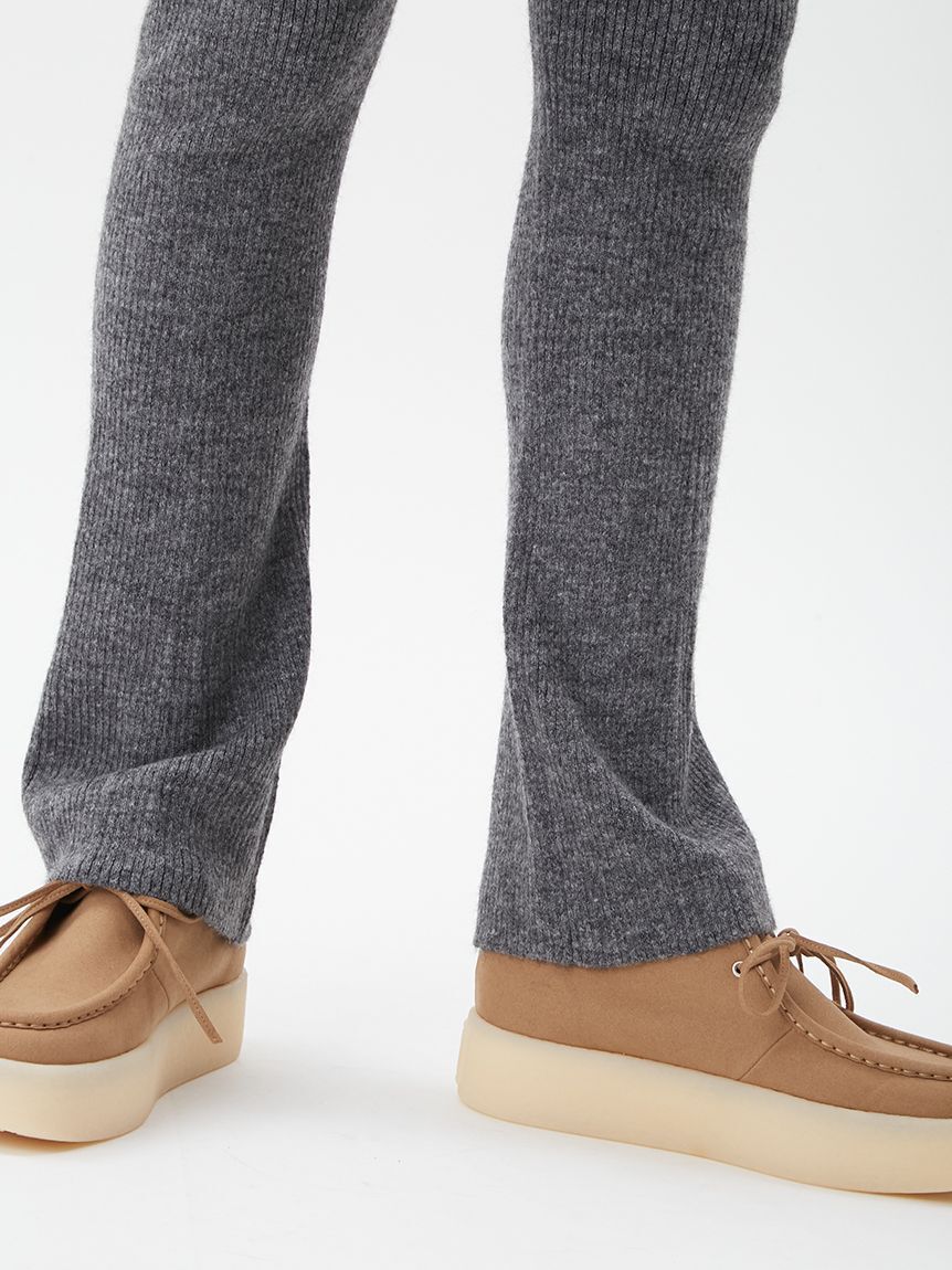 Mila Owen「アルパカ混リブニットレギンスパンツ」|チノ|