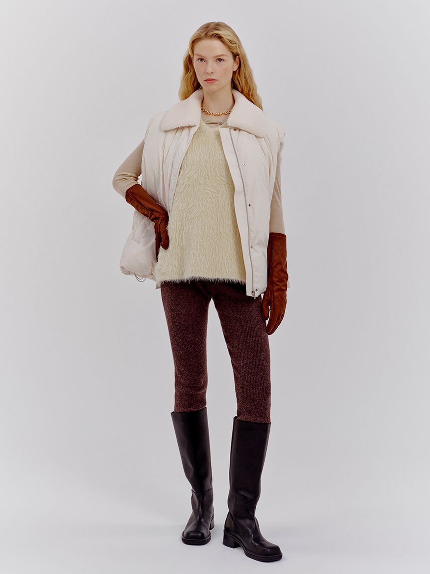 Mila Owen「アルパカ混リブニットレギンスパンツ」|チノ|BRW