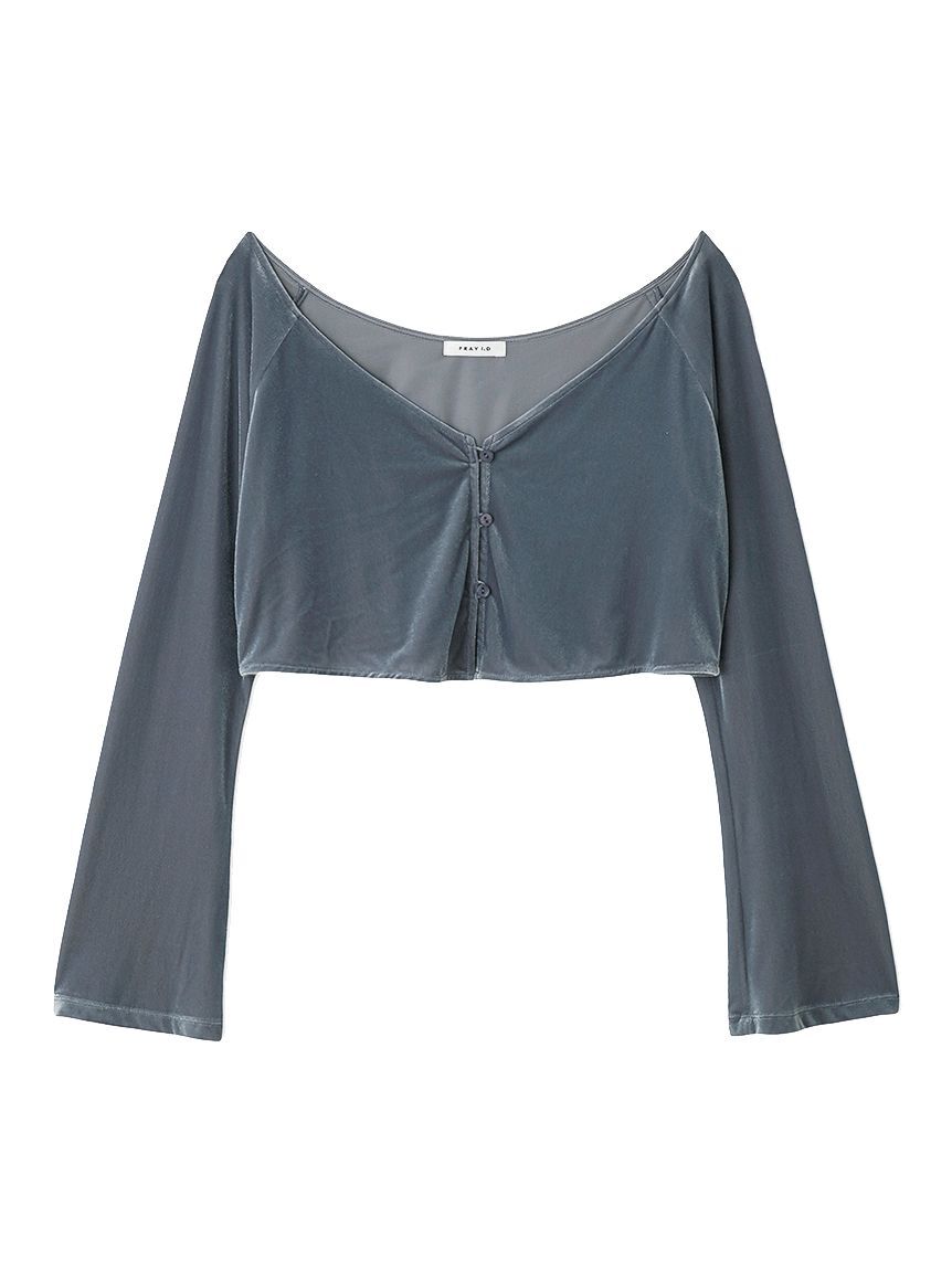 FRAY I.D「シアーベロアカーデ&キャミワンピース」|ワンピース|