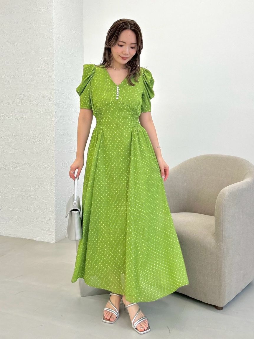 FRAY I.D「パフスリーブドットワンピース」|ワンピース|GRN