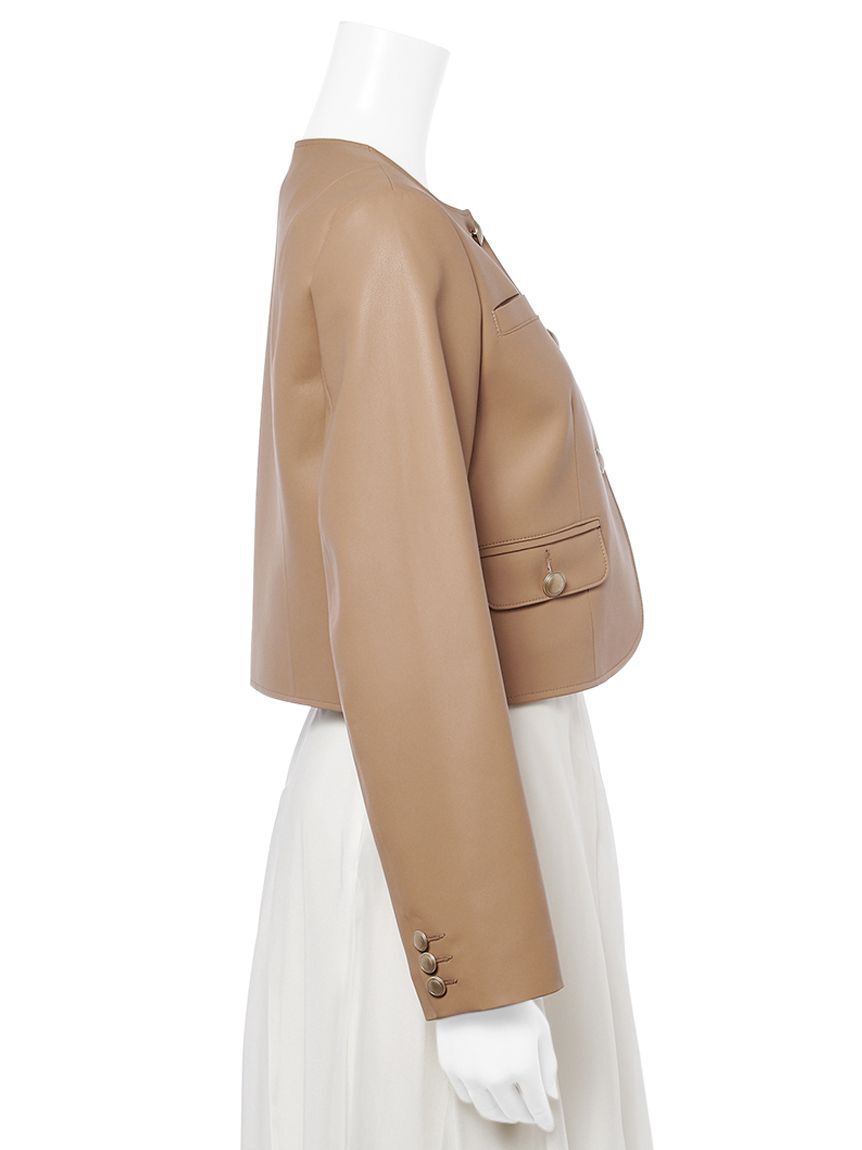 CELFORD「レザーライクショートジャケット」|テーラードジャケット|