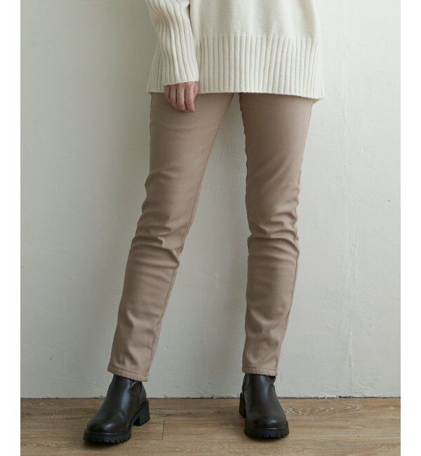ikka「【雑誌InRed12月号掲載】ボンディングスキニーパンツ」|その他|ベージュ