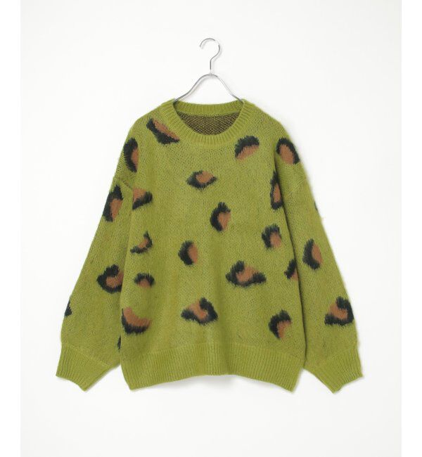 VENCE share style「ヒョウ柄ニットプルオーバー」|ニット・セーター|グリーンケイ