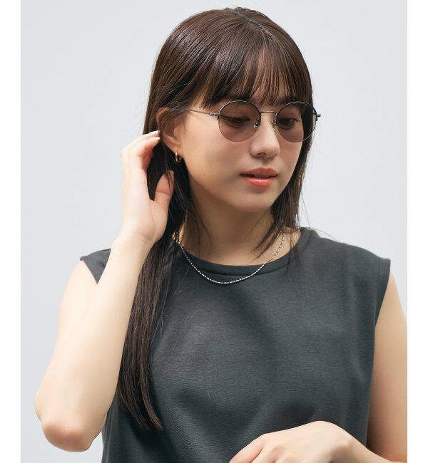  「Zoff｜UNITED ARROWS オーバル型｜サングラス ユナイテッドアローズ｜軽量｜カラーレンズ ｜UVカット」|サングラス|