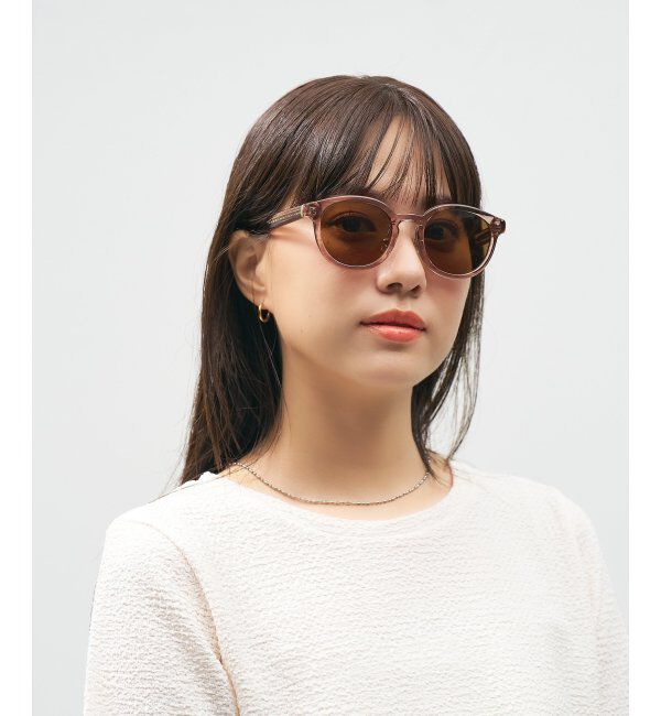  「Zoff｜UNITED ARROWS ボストン型｜サングラス ユナイテッドアローズ｜カラーレンズ｜黒縁 ｜UVカット」|サングラス|