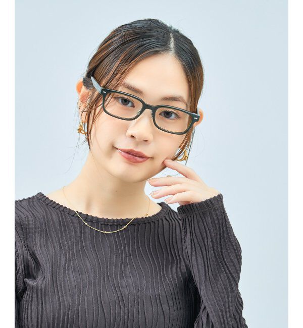  「Zoff｜UNITED ARROWS メガネ | [Stylish] 横長 伊達メガネ 度付き ユナイテッドアローズ   レンズ交換券付」|メガネ|