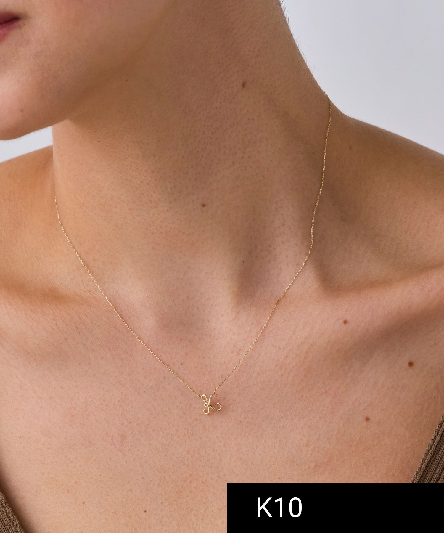 JUPITER「【K10】イニシャルネックレス」|ネックレス|Ｋ