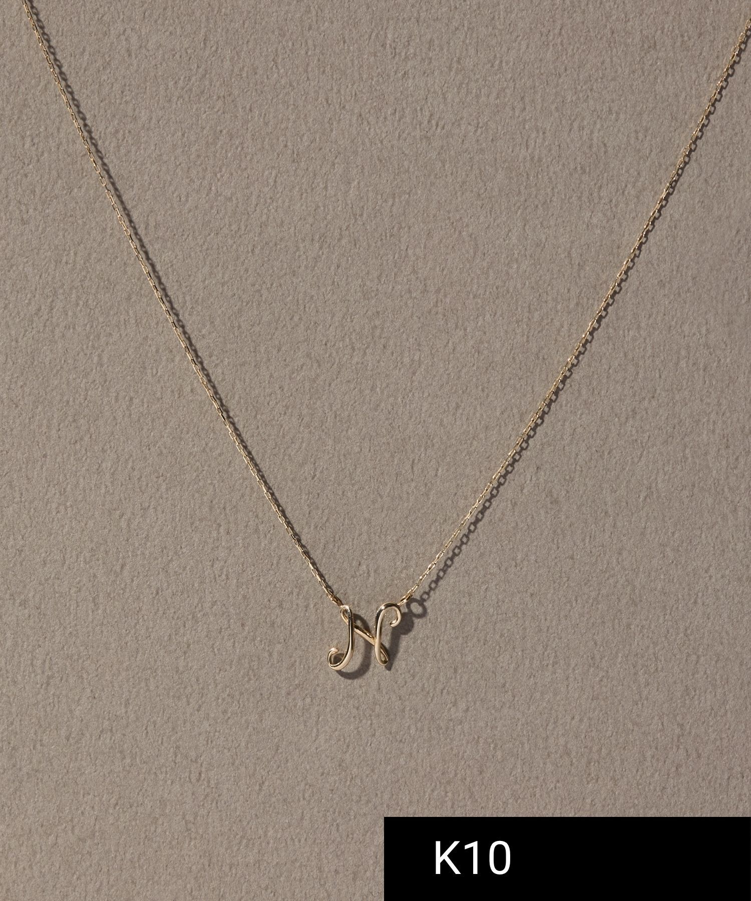 JUPITER「【K10】イニシャルネックレス」|ネックレス|Ｎ