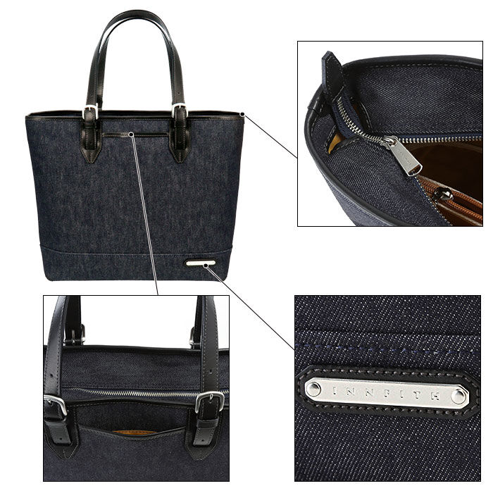BACKYARD FAMILY「ビジネス トートバッグ メンズ 通販 ブランド INNFITH デニム 通勤 通学 A4 多収納」|トートバッグ|