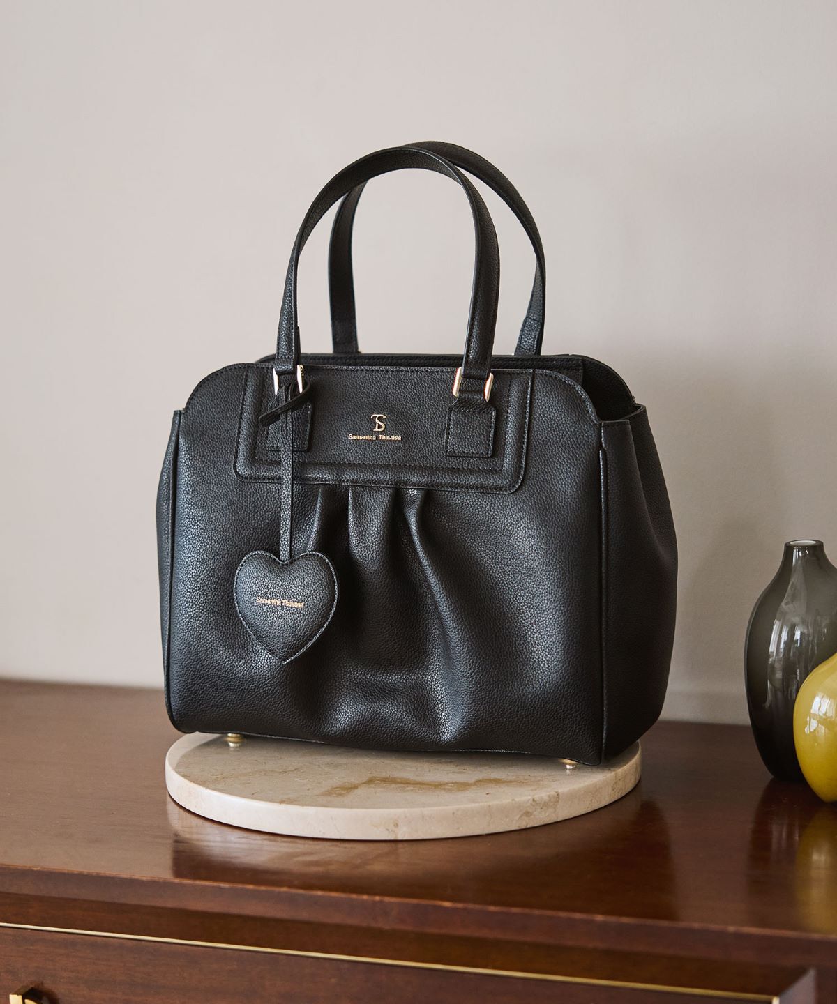 Samantha Thavasa「[パステルカラー]サマンサアンビシオン 大サイズ[Revival Collection]」|トートバッグ|ブラック