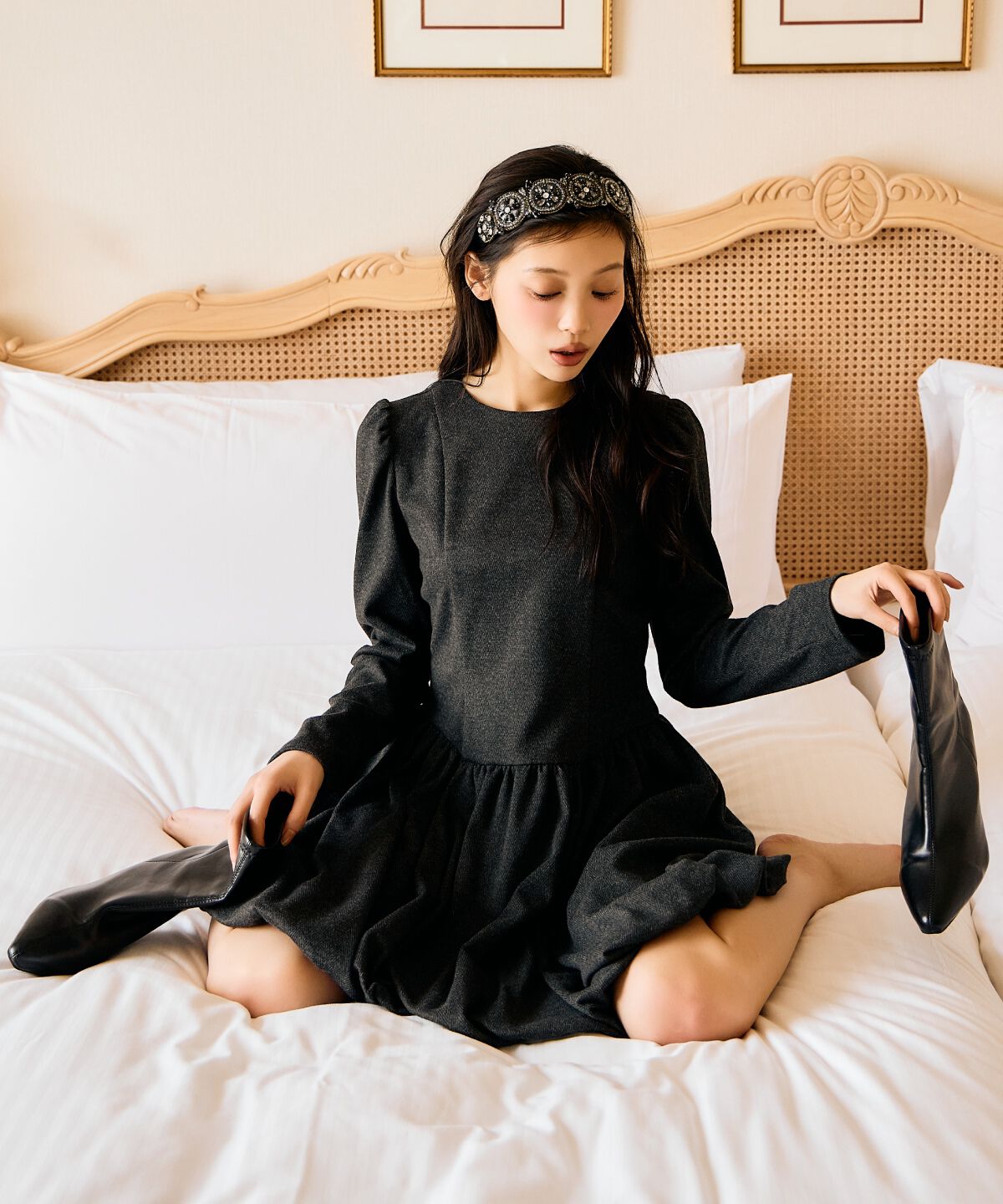 アンドクチュール「バルーンミニワンピース」|ワンピース|