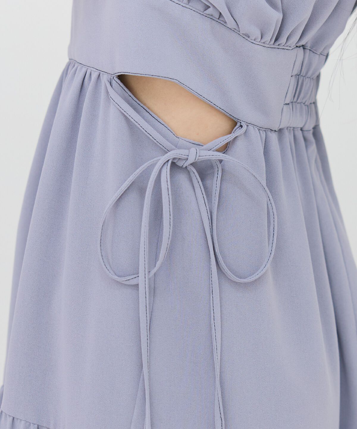 REDYAZEL「サイドリボンカットティアードワンピース」|ワンピース|