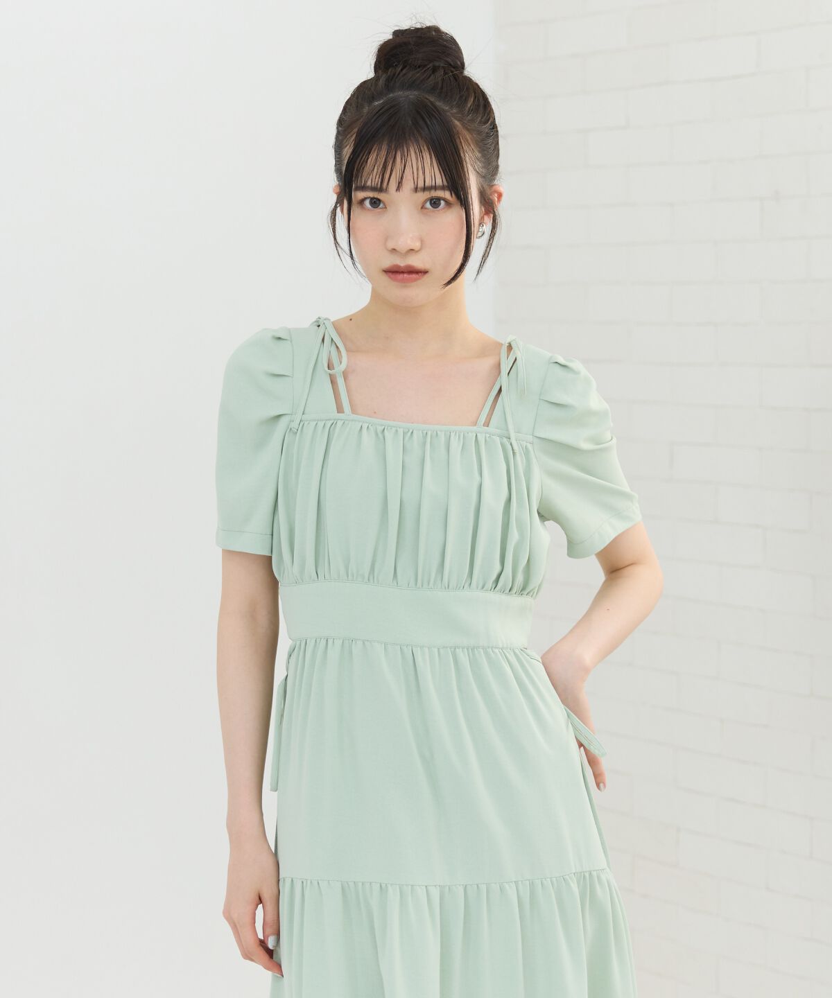 REDYAZEL「サイドリボンカットティアードワンピース」|ワンピース|