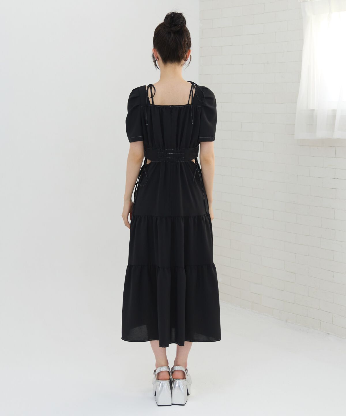 REDYAZEL「サイドリボンカットティアードワンピース」|ワンピース|