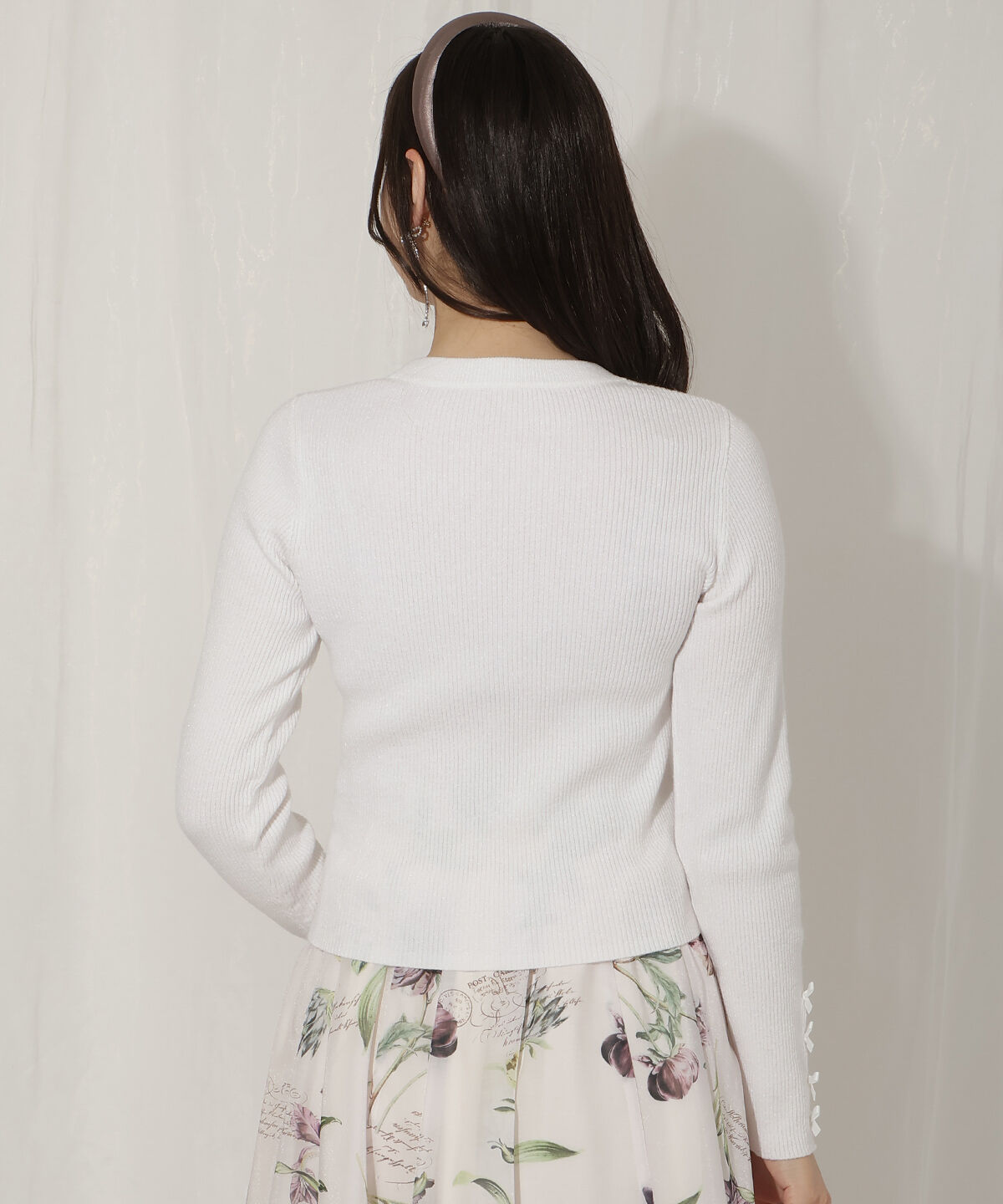 WILLSELECTION「袖リボンボトルネックニット」|ニット・セーター|