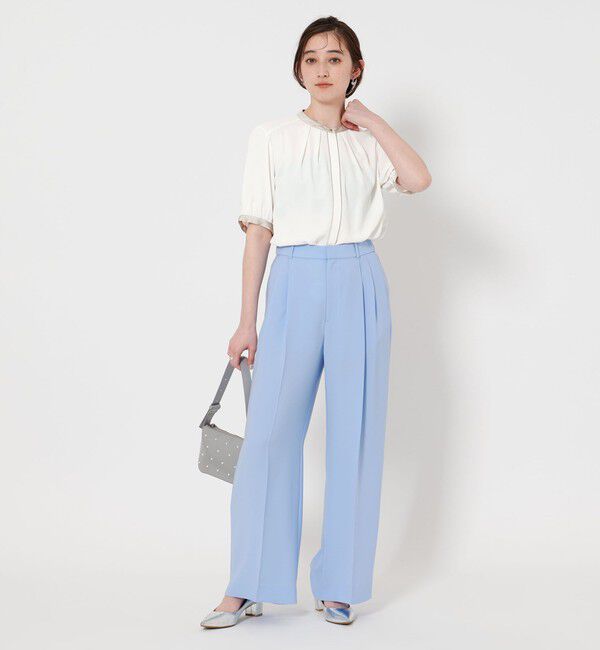 UNITED ARROWS「バイカラーパイピング ショートスリーブ ブラウス」|シャツ・ブラウス|